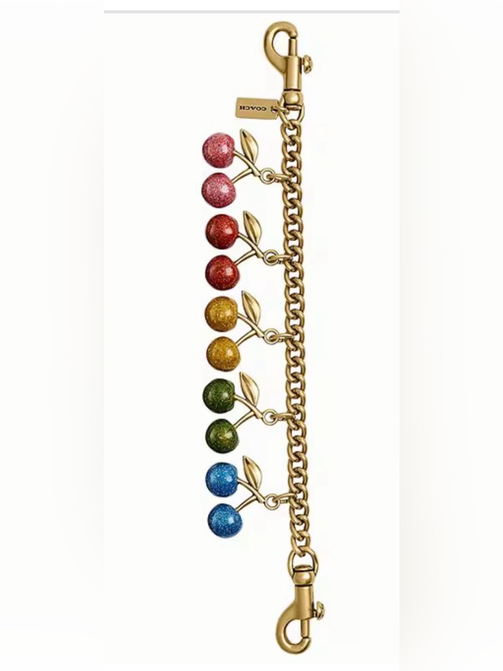 Coach Rainbow Cherries Chain Bag Charm